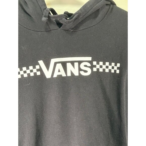 Vans Checkerboard Pullover Hoodie Black Classic Street Style Sweatshirt Active - Picture 3 of 8